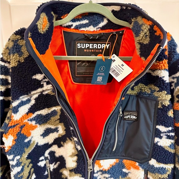 SuperDry: Printed Zip Through Fleece in Lichen Print - Brand New with Tags - Picture 8 of 8